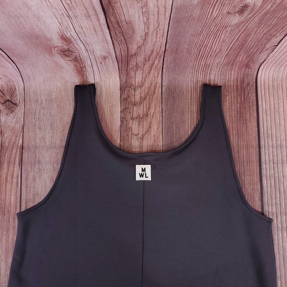 NWT Madewell Superbrushed Pull On Jumpsuit Womens Large Fleece Lined Coal MC198 - Picture 7 of 15